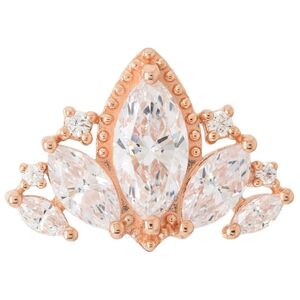 Junipurr Jewelry"Queen Naveen" Threaded End in Gold with CZ's